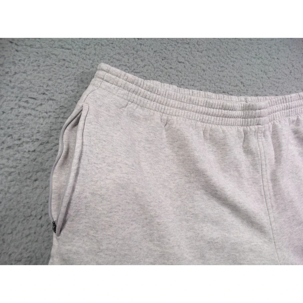 Vintage Adidas Sweat Shorts Mens Size‎ XL Gray Cut Off Zipped Pockets Drawstring